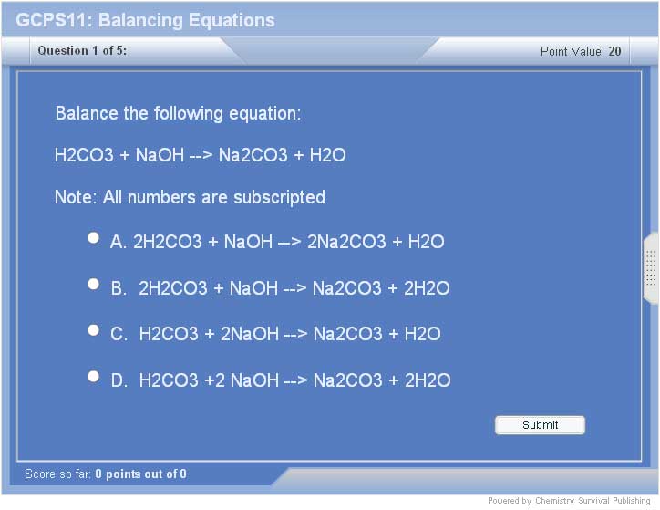 Balanced Redox Equation Examples